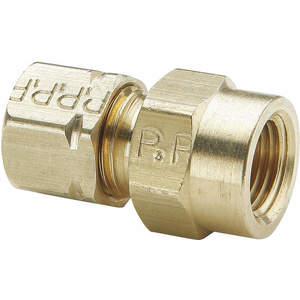 PARKER 66CA-6-6 Connector, 3/8 Inch Outside Diameter, Brass | AE9QJE 6LH67