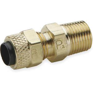 PARKER 68P-5-4 Connector, 5/16 Inch Outside Diameter, Brass | AB3WWJ 1VPE2