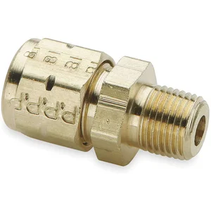 PARKER 68VL-6-4 Compression Fitting, 3/8 Inch Outside Diameter, Brass | AB3WYL 1VPT8