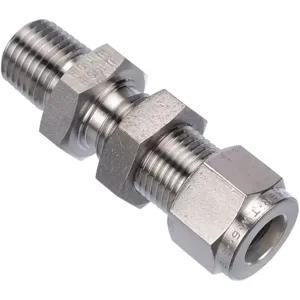 PARKER 6MBC4N-316 Bulkhead Connect Stainless Steel A-LOK x M 3/8 inch x 1/4 inch | AF7GQD 20YY66