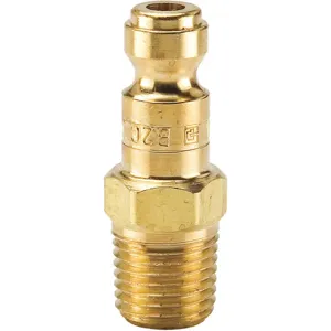 PARKER B2C Nipple, 1/4 Inch Body Size, 1/4-18 Inch Thread Size, Brass | AC4WDH 30N392