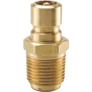 PARKER BPV252 Nipple, 1/4 Inch Body Size, 1/4-18 Inch Thread Size, Brass | AG6UDM 48C258