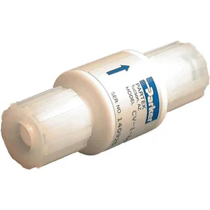 PARKER CV-1-6666 Check Valve, PTFE Body, 3/8 Inch Pipe Size, Inline Mechanism | AE7BQN 5WRK3