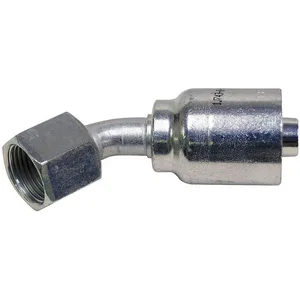 PARKER 13743-4-4 Hydraulic Hose Fitting 45 Deg Elbow, 1/4 Inch Internal Diameter, Steel | AB6DTN 21A769