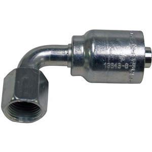 PARKER 13943-6-6 Hydraulic Hose Fitting 90 Deg Elbow, 3/8 Inch Internal Diameter, Steel | AB6DUD 21A783