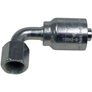 PARKER 13943-10-8 Hydraulic Hose Fitting 90 Deg Elbow, 1/2 Inch Internal Diameter, Steel | AB6DUG 21A786