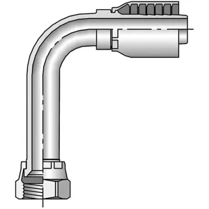 PARKER 14143-20-20 Hydraulic Hose Fitting 90 Deg Elbow, 1 Inch Internal Diameter, Steel | AF9ARW 29TK09