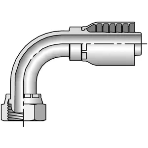 PARKER 1C543-28-16 Hydraulic Hose Fitting 90 Deg Elbow, 1 Inch Internal Diameter, Steel | AF9ARZ 29TK12