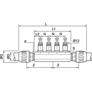 PARKER 6651 40 12 04 Connector, 1-1/2 Inch Pipe Diameter | AF6QVN 20CM59 / 6651 40 12 04GR