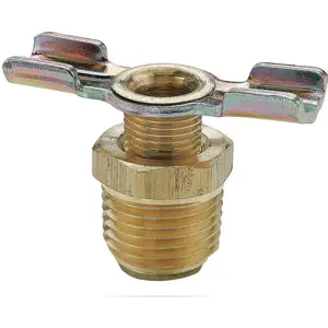 PARKER DC604-4 Drain Cock, 1/4 Inch Thread Size, Brass | AF7LHB 21VL75