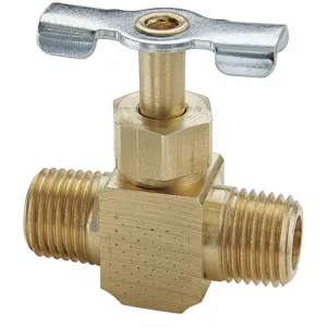 PARKER NV107P-2 Needle Valve, Brass, Male Pipe, In Line | AF7LGP 21VL60