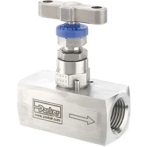 PARKER HNVS8FF 6000 PSI Needle Valve, Female Inlet, Stainless Steel | AD7JXP 4EUK1 / HNVS8FF-GR