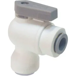 PARKER LFPP6VEU6 Ball Valve, 3/8 Inch Outside Diameter, Polypropylene, 90 Deg Elbow | AE6QNE 5UMZ2