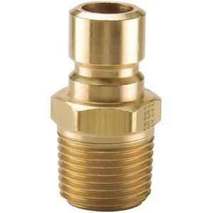 PARKER PN252 Nipple, 1/4 Inch Body Size, 1/4-18 Inch Thread Size, Brass | AG6UCC 48C224