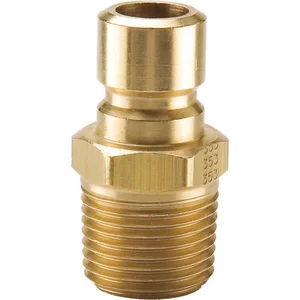 PARKER PN353 Nipple, 3/8 Inch Body Size, 3/8 -18 Inch Thread Size, Brass | AG6UCV 48C240