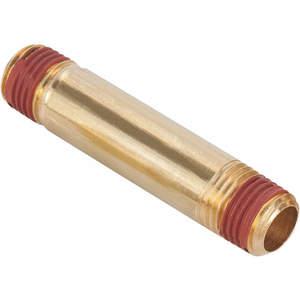 PARKER VS215PNL-4-25 Long Pipe Nipple 1/4 Inch 2-1/2 Inch Length Brass | AA6HEW 13Y782
