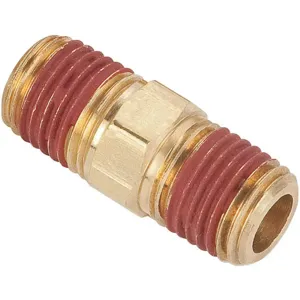 PARKER VS216P-4 Hex Nipple Brass 1/4 Inch Pipe | AA6HFL 13Y796