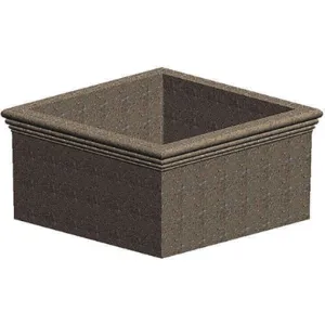 PETERSEN MFG. PSQ72 Security Planter Concrete 36 Inch Height | AH3DVX 31EY37