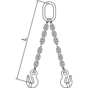 PEWAG 13G120DOG/10 Chain Sling G120 Dog Alloy Steel 10 Feet Length | AC3PHW 2VCL4