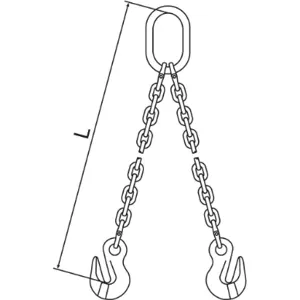 PEWAG 13G120DOG/10 Chain Sling G120 Dog Alloy Steel 10 Feet Length | AC3PHW 2VCL4