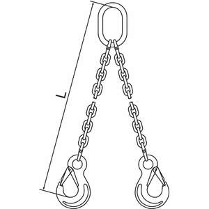 PEWAG 7G50DOS/5 Chain Sling G50 Dos Stainless Steel 5 Feet Length | AC3PGK 2VCG7