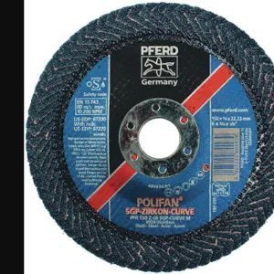 PFERD 67351 Flap Disc Coarse 7 Inch Diameter 8600 rpm | AH8ETD 38NG74