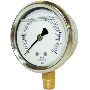 PIC GAUGES 201L-402CC Compound Gauge Liquid 4 Inch 30/0/30 psi | AG9LHL 20TV67