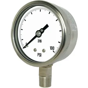 PIC GAUGES 4001-2LCD Compound Gauge Heavy Duty 4 Inch 30/0/60psi | AG9LKG 20TW91