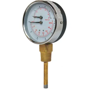 PIC GAUGES TRI-HD-302L-G Boiler Gauge Round 0-200 psi 80 to 320F | AG9EHE 19RZ43