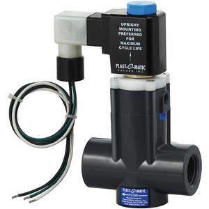 PLAST-O-MATIC EASMT4V12W24-120/60-PV Solenoid Valve, Direct Acting, 1/2 Inch Pipe, 3/8 Inch Orifice | CD4JWB