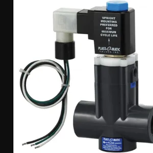 PLAST-O-MATIC EASYMT4V12W24-120/60-PV Solenoid Valve, Direct Acting, 1/2 Inch Pipe, 3/8 Inch Orifice | CD4JVU