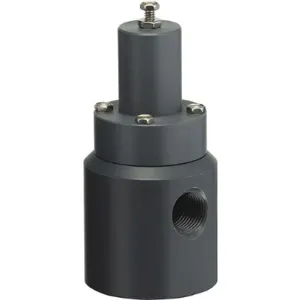 PLAST-O-MATIC RVD050V-PV By-Pass Valve, Back Pressure, 90 Deg. Diaphragm, PVC, 1/2 Inch Size | AA3AYM 11G098