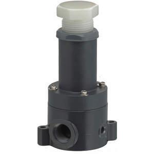 PLAST-O-MATIC RVDTM050T-PV By-Pass Valve, Back Pressure, PVC, Threaded Seal, 1/2 Inch Size | AA3AYR 11G103
