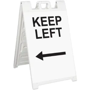 PLASTICADE 130-WLGQ3602-OBEG Barricade Sign Keep Left/with Arrow | AF6XYB 20PF67