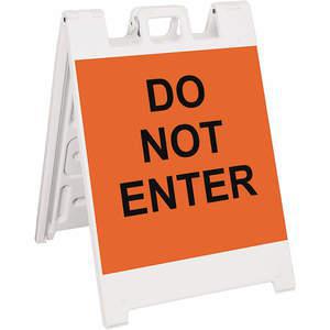 PLASTICADE 136-WLGQ2424-OBEG Barrikade-Schild „Do Not Enter 36h In“ | AF6XXU 20PF60