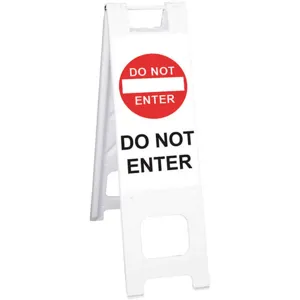 PLASTICADE 150-WHLGK1046-WREG Barricade Sign Do Not Enter 45 Inch Height | AF6XXN 20PF55