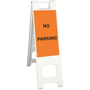 PLASTICADE 150-WHLGK1093-OBEG Barricade Sign No Parking 45 Inch Height | AF6XXP 20PF56