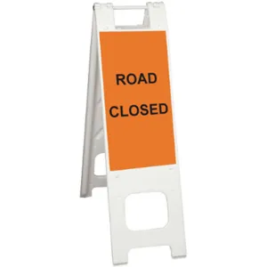 PLASTICADE 150-WHLGK1120-OBEG Barricade Sign Road Closed 45 Inch Height | AF6XXR 20PF58