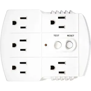 POWER FIRST 11X433 Gfci 5 Outlet White Auto Reset | AA3WPP