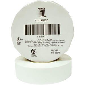 POWER FIRST 19N737 Electrical Tape 3/4 x 66 Feet 7 Mil White | AA8QPE