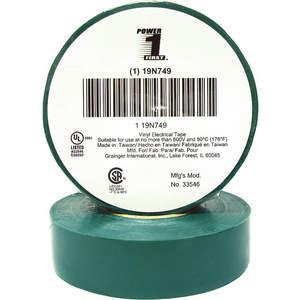 POWER FIRST 19N749 Electrical Tape 3/4 x 60 Feet 7 Mil Green | AA8QPT