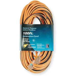 POWER FIRST 1FD56 Extension Cord 100 Feet | AA9UGZ