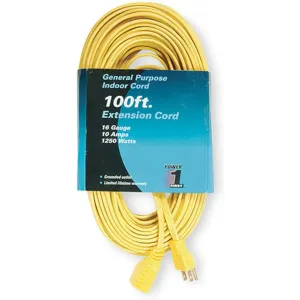 POWER FIRST 1FD60 Extension Cord 100 Feet | AA9UHD