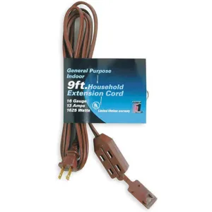 POWER FIRST 1FD68 Extension Cord 9 Feet | AA9UHM