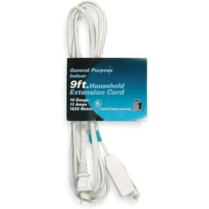 POWER FIRST 1FD69 Extension Cord 9 Feet | AA9UHN