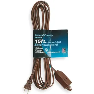 POWER FIRST 1FD71 Extension Cord 15 Feet | AA9UHQ