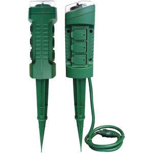 POWER FIRST 21RJ26 Ground Stake 6 Outlet 125v | AB6HPM
