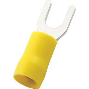 POWER FIRST 24C949 Fork Terminal 1/4 Inch Yellow - Pack Of 50 | AB7VQG