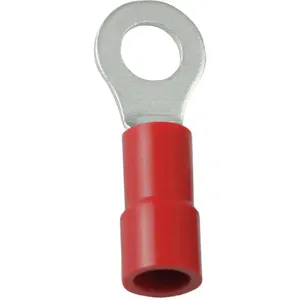 POWER FIRST 5WHG3 Ring Terminal Red Butted 22 To 16 - Pack Of 100 | AE7ATB