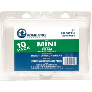 PREMIER 55072 Mini Paint Roller Cover Foam 4 Inch - Pack Of 10 | AE9PYG 6LFG9